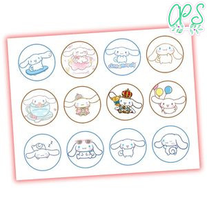 Cinnamoroll Cupcake Toppers Template Printable Instant Download