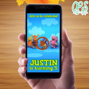Backyardigans Birthday Video Invitation Digital Template Customizable Instant Download