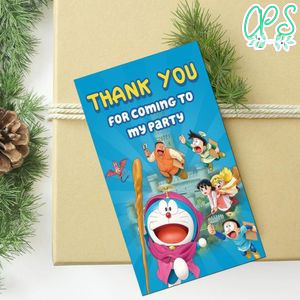 Doraemon Thank You Tag Customizable Template To Print At Home Instant Download