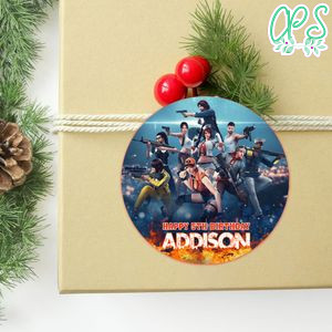 Free fire Circle Sticker Template Customizable to Print at Home Instant Download