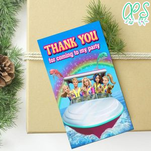 Barbie Dolphin Magic Thank You Tag Customizable Template To Print At Home Instant Download