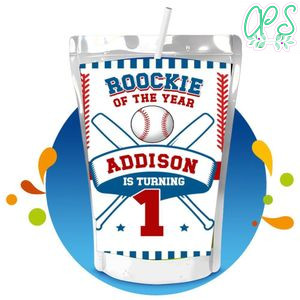 Rookie of the year Capri Sun Birthday Labels Digital File Printable Instant Download