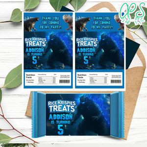 Godzilla Rice Krispies Treats Template Printable Instant Download