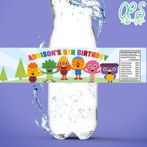Noodle & Pals Birthday Water Bottle Label Template To Print At Home Instant Download