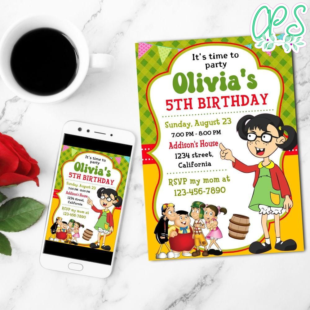 La Chilindrina Mobile Invite Customizable Template Instant Download