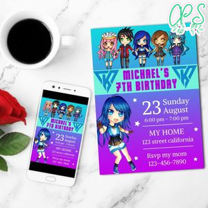 Itsfunneh Birthday Invitation Customizable Template to Print at Home Instant Download