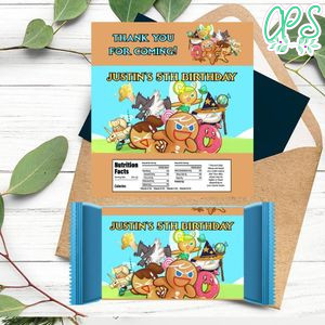 Cookie Run Candy Bar Label Customizable Template Instant Download