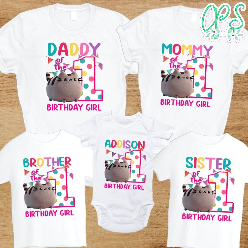 Cat Family Birthday Party PNG file template