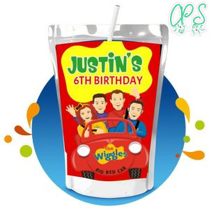 Wiggles Capri Sun Birthday Labels Digital File Printable Instant Download