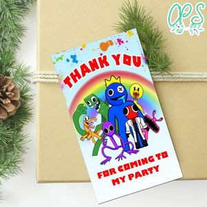 Rainbow Friends Roblox Thank You Tag Customizable Template To Print At Home Instant Download