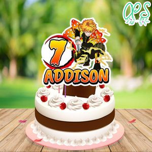 Zenitsu Cake Topper Template Printable Instant Download