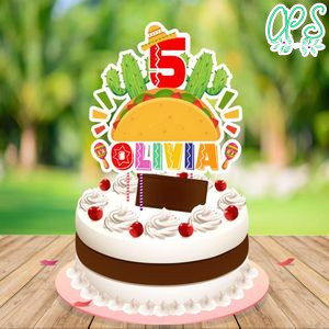 Taco Cake Topper Template Printable Instant Download