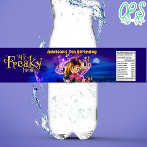 My Freaky Family Birthday Water Bottle Label Template To Print At Home Instant Download