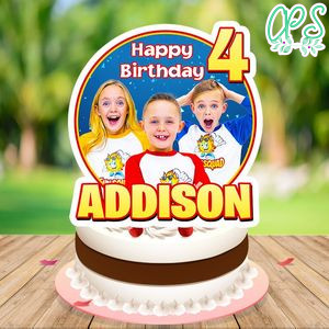 Funsquad Birthday Cake Topper Template Printable Instant Download