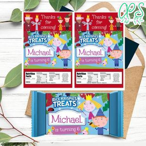 Ben and holly Rice Krispies Treats Template Printable Instant Download