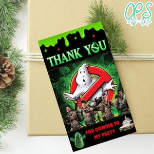Ghostbusters Thank you tag Customizable Template to Print at Home Instant Download