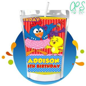 Gallina pintadita Capri Sun Birthday Labels Digital File Printable Instant Download