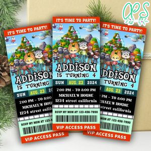 Creature Cases Ticket Invitation Customizable Template Instant Download