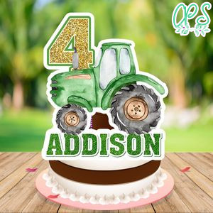 Tractor Cake Topper Template Printable Instant Download