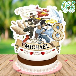 The legend of Korra Birthday Cake Topper Template Printable Instant Download