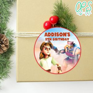 A Giant Adventure Circle Sticker Template Customizable To Print At Home Instant Download