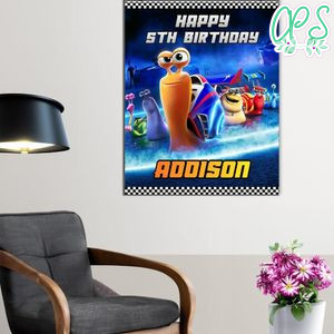 Turbo Racing Team Birthday Poster Digital File Printable Instant Download