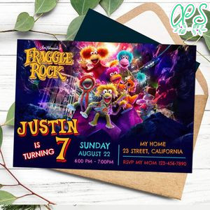Fraggle Rock Invitation Customizable Template to Print at Home Instant Download