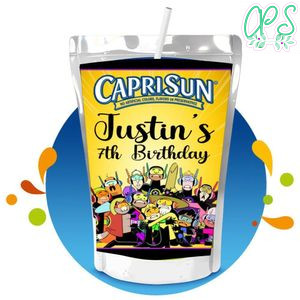 Kid cosmic Capri Sun Birthday Labels Digital File Printable Instant Download