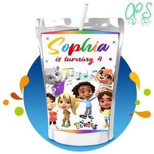 Tunies Capri Sun Birthday Labels Digital File Printable Instant Download