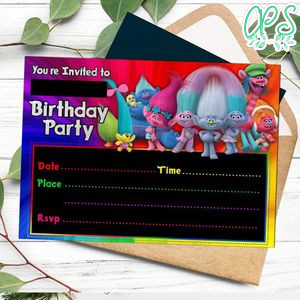Troll 2 fill in blank Invitation Customizable Template to Print at Home Instant Download