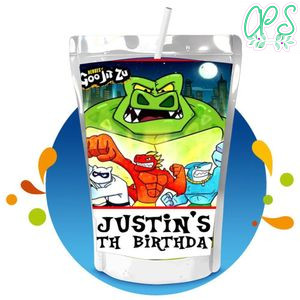 Goo Jit Zu Capri Sun Birthday Labels Digital File Printable Instant Download