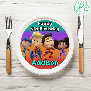 Team Zenko Go Birthday Plate Template Customizable To Print At Home Instant Download