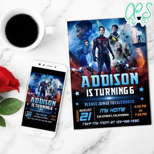 Ant man Birthday Invitation Customizable Template to Print at Home Instant Download