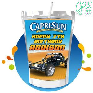 Sand rail Capri Sun Birthday Labels Digital File Printable Instant Download