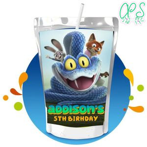 Zootopia 2 Capri Sun Birthday Label Digital File Printable Instant Download