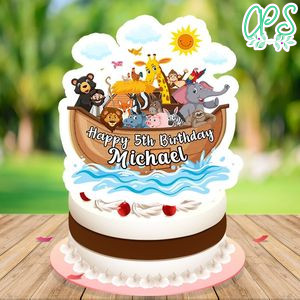 Noah ark Cake Topper Template Printable Instant Download