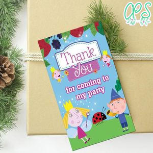 Ben And Holly's Little Kingdom Thank You Tag Customizable Template To Print At Home Instant Download