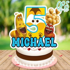 larva island Cake Topper Template Printable Instant Download