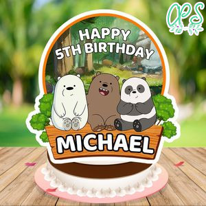 We bare bears Cake Topper Template Printable Instant Download