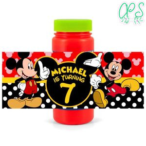 Mickey Mouse Bubbles Wrapper Template to Print at Home Instant Download