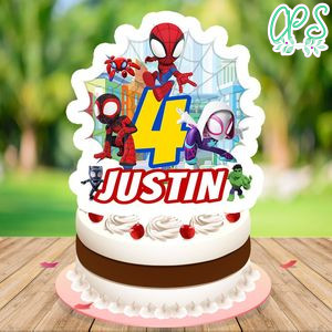 Spidey and his amazing friends Cake Topper Template Printable Instant Download