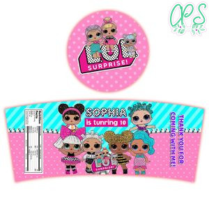 LOL dolls Cotton candy Label Template to Print at Home Instant Download