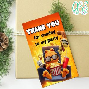 Garfield Thank You Tag Customizable Template To Print At Home Instant Download