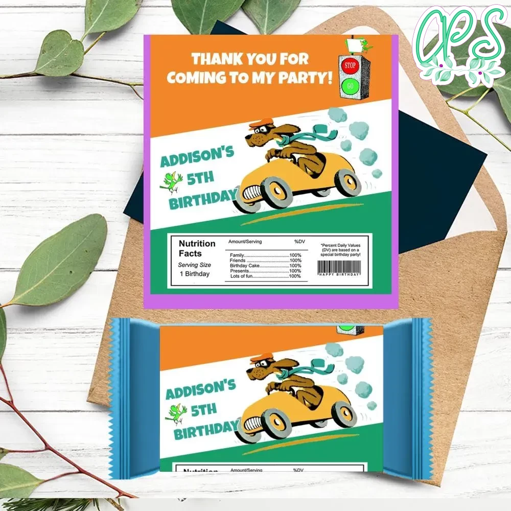 Go dog go Candy bar Label Customizable Template DIY | CustomPartyShirts