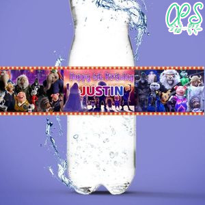 Sing 2 Birthday Water Bottle Label Template to Print at Home Instant Download