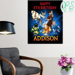Avatar Airbender Birthday Poster Digital File Printable Instant Download