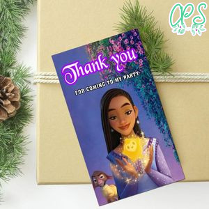 Wish Disney Thank you tag Customizable Template to Print at Home Instant Download