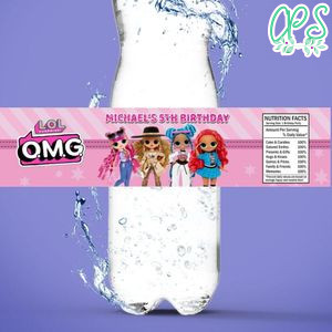 Omg surprise  Bottle Label Birthday Water Bottle Label Template to Print at Home Instant Download