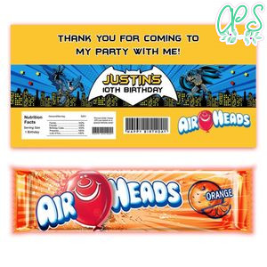 Batman Airhead Candy Wrapper Template Printable Instant Download