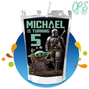 Mandalorian Capri Sun Birthday Labels Digital File Printable Instant Download
